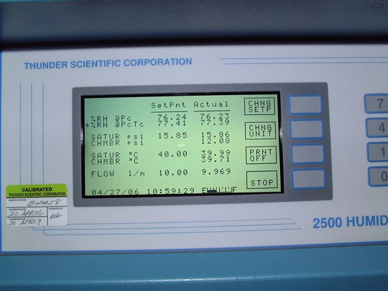 Input the Actual Readings From the 2500 Screen.