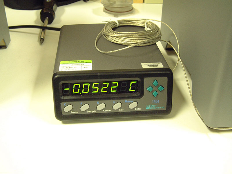 Start the Calibration at 0.0 °C.